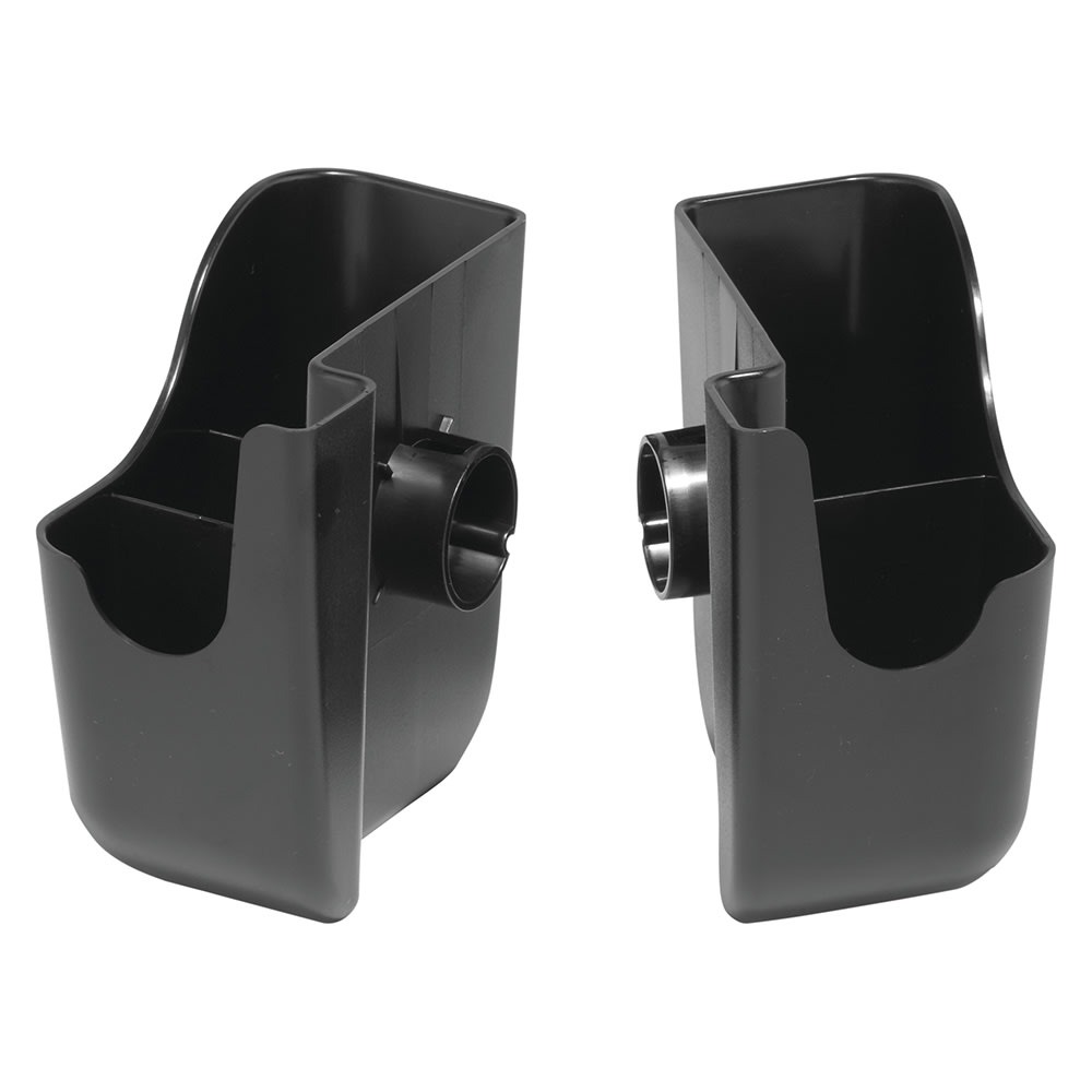 094-BD100S 5 Compartment Stir Stick Holder - 5 1/4" x 6 1/4" x 6 3/4", Plastic Bla...