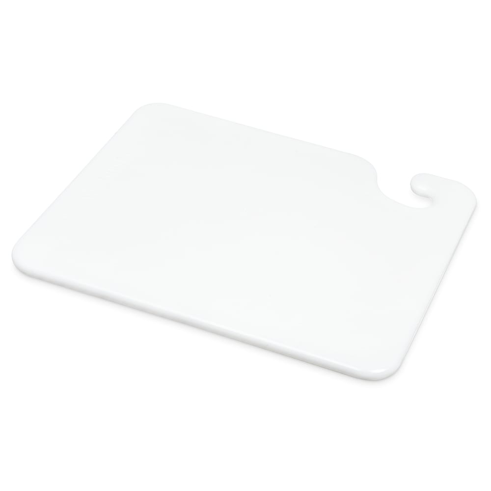 San Jamar CB101212WH Cut-N-Carry Cutting Board, 10 x 12 x 1/2 in, NSF, White