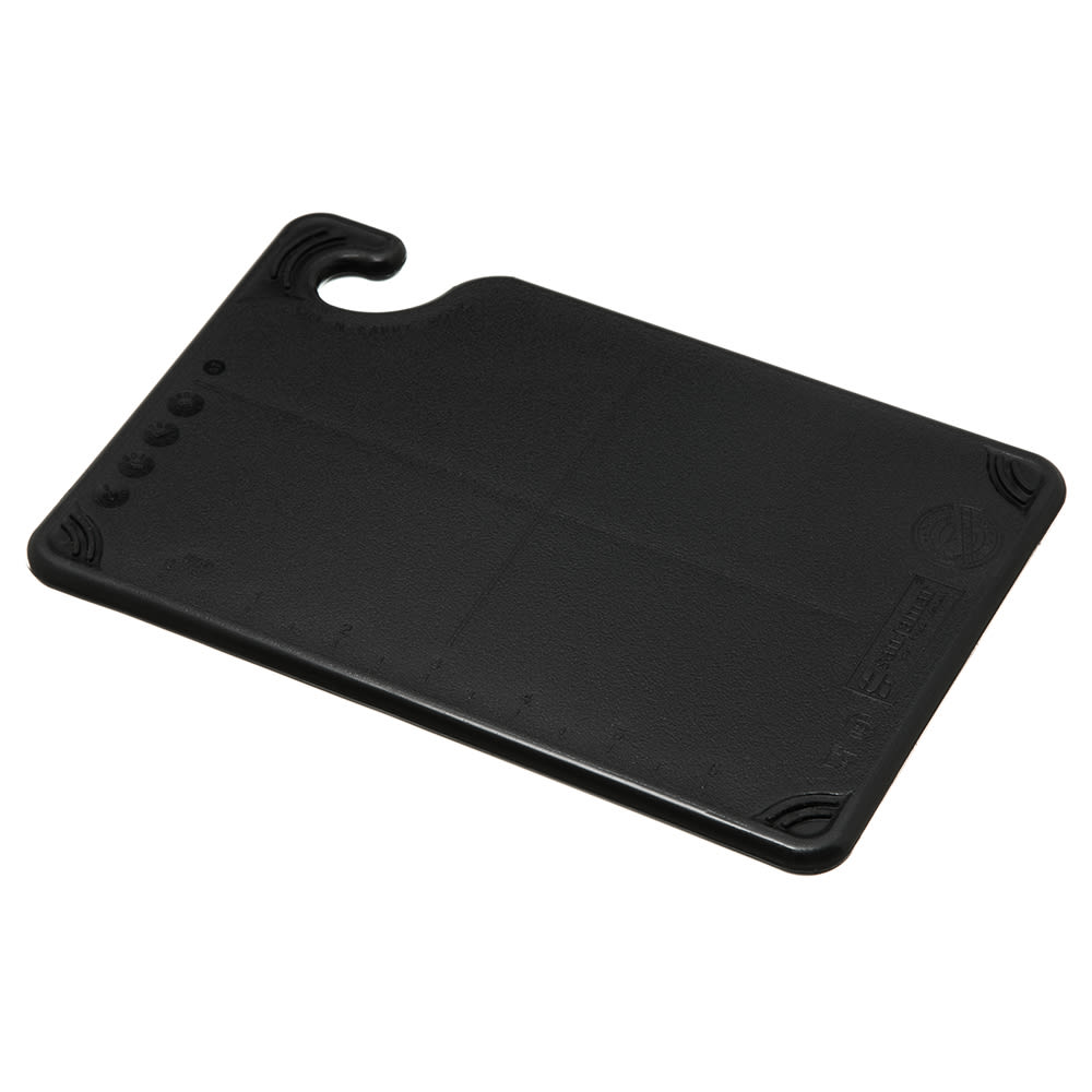 San Jamar CBG6938BK Saf-T-Grip Bar Cutting board, 6 x 9 x 3/8 in, NSF, Black