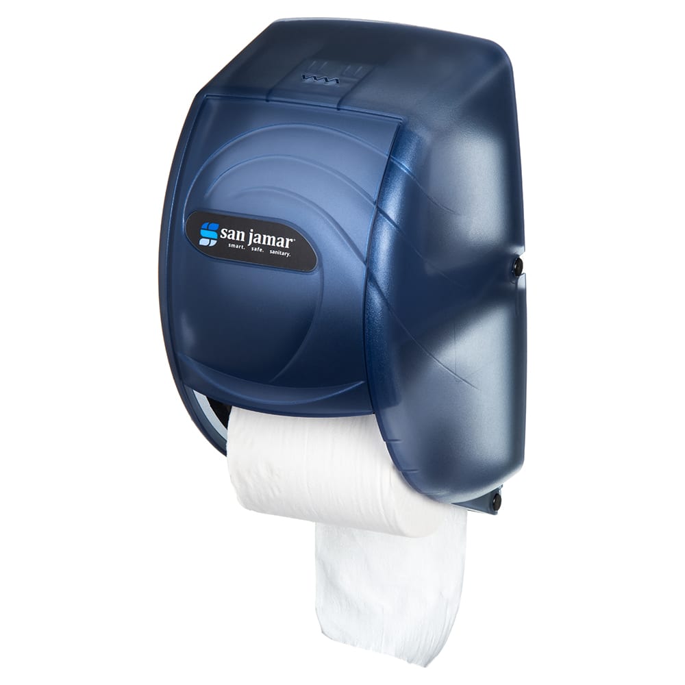 094-R3590TBL Ocean Kolor-Cut Duett Bath Tissue Dispenser, Holds 2 Rolls, Trans Arctic Blue