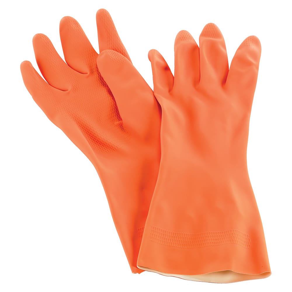 094-720XL Neoprene Latex Lined Dishwashing Glove, X-Large, Heat Resistant, Orange