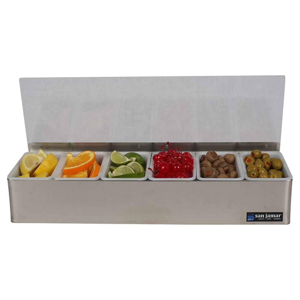 注目の福袋をピックアップ！ San Jamar B4186L (6) Compartment Bar Garnish Tray - Flat その他