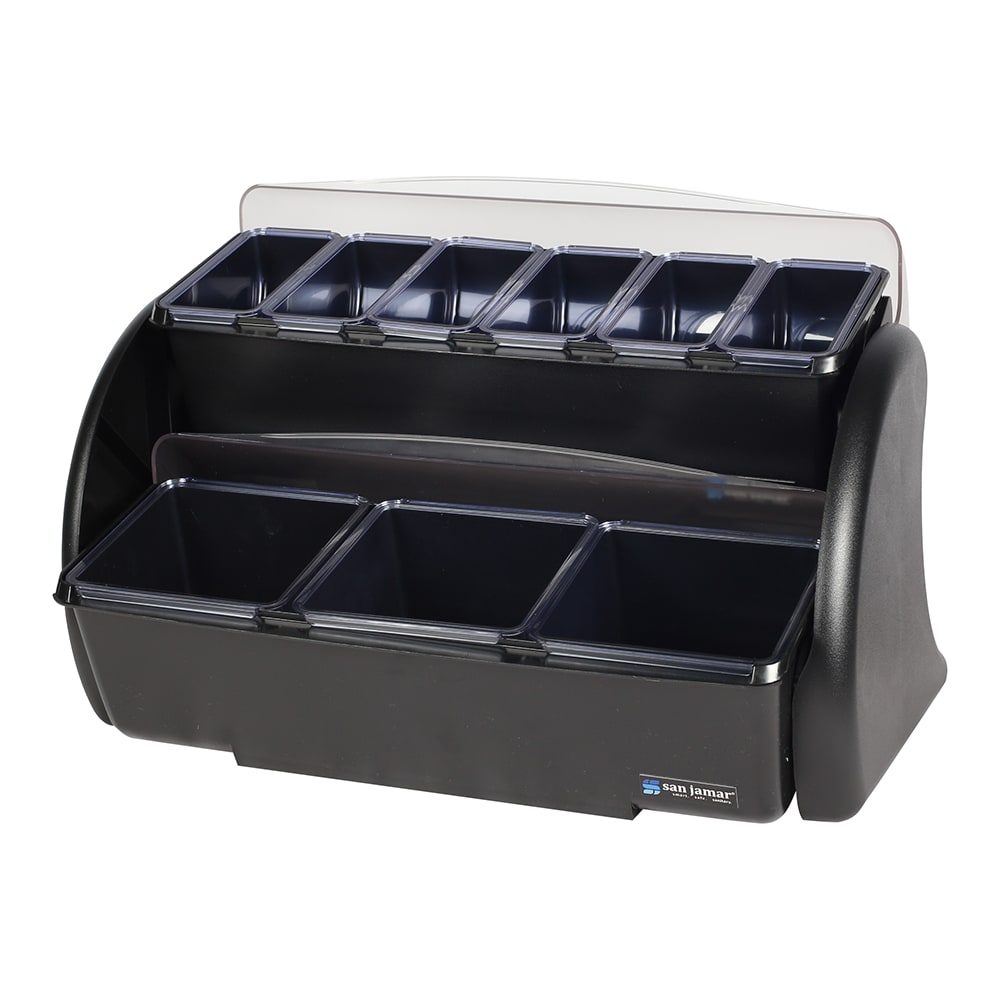 094-BDS4266 (9) Compartment Bar Garnish Tray - Domed Lid