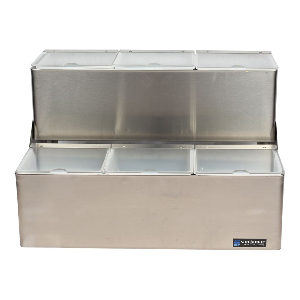 San Jamar B6766L EZ-Chill 12-Compartment Stainless Steel