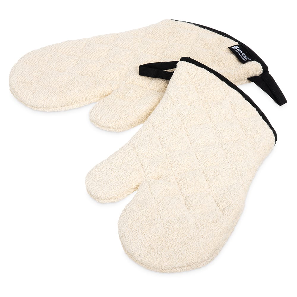 094-813TM 13" Conventional Oven Mitt - Terry, Natural