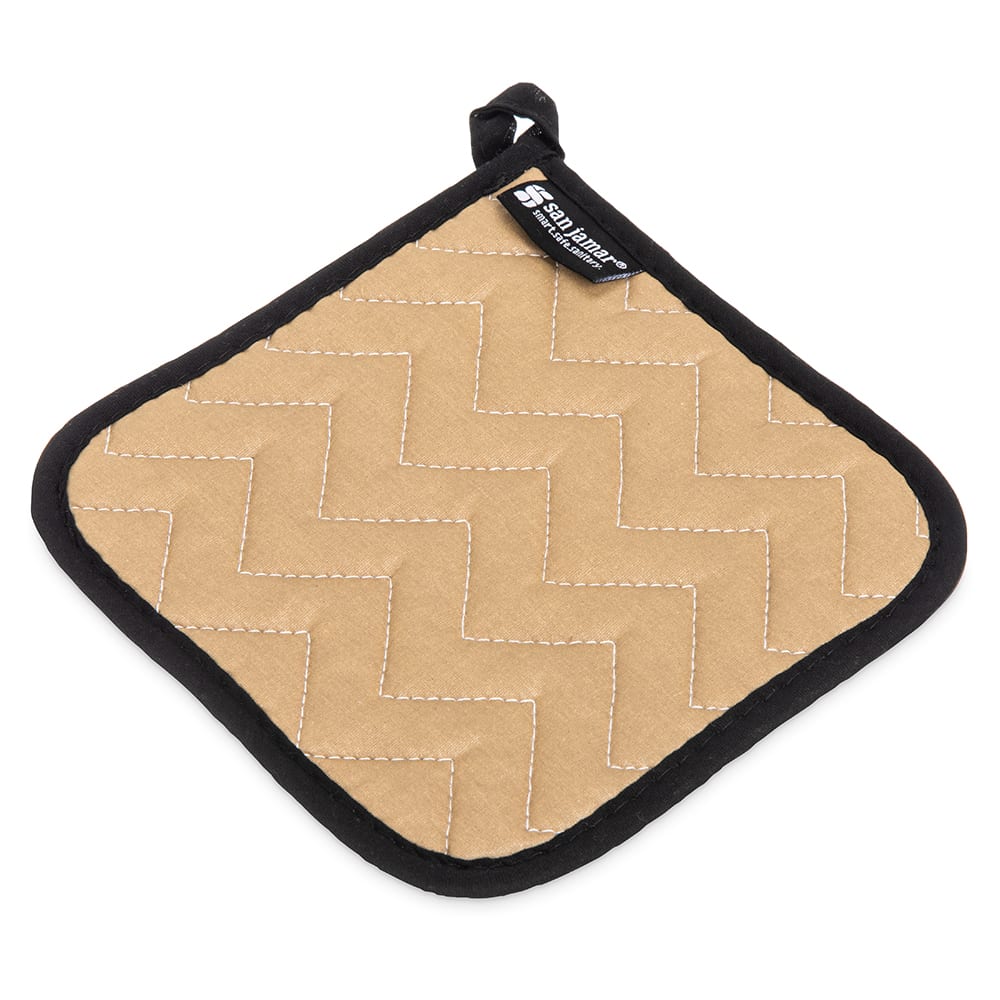 094-812TPH 7" x 7" Bestan® Tan Poly-Cotton Pot Holder /Loop
