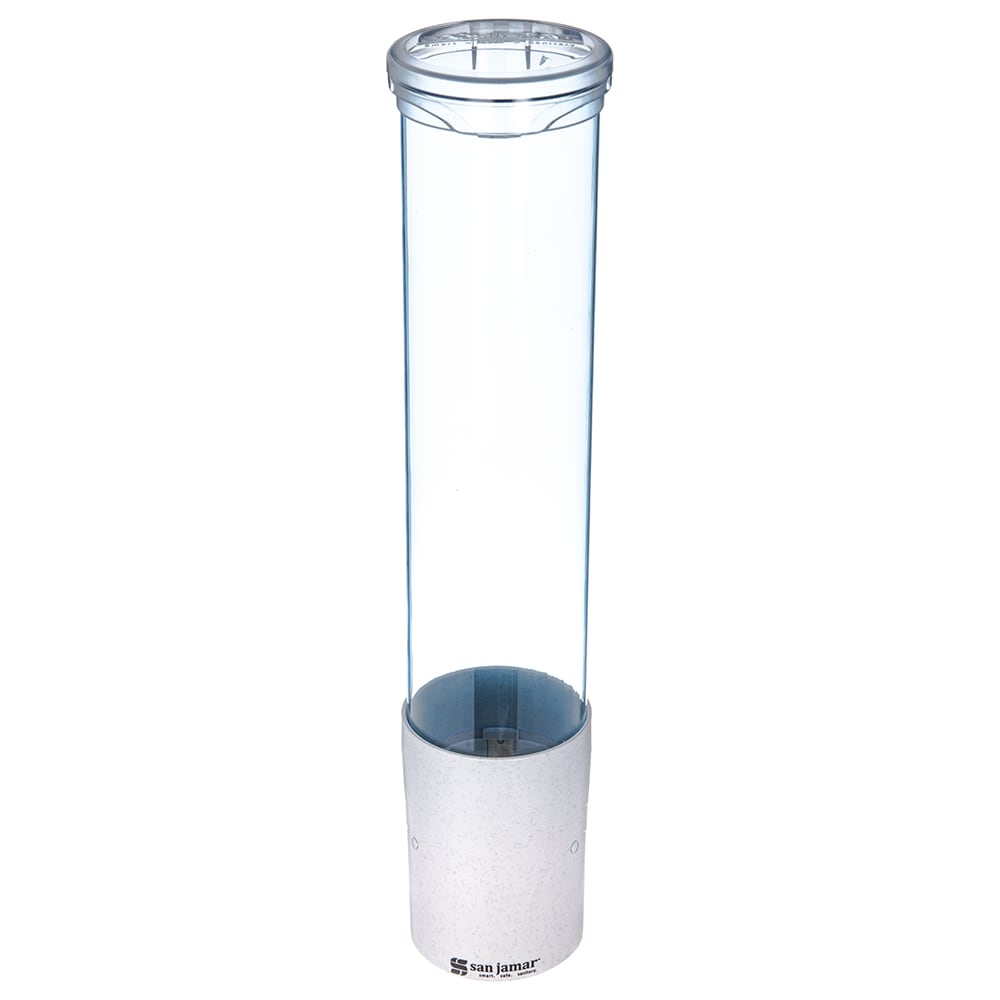 094-C4180TBL Small Pull-Type Water Cup Dispenser w/ Throat, Cone 3 4 1/2 oz, Trans Blue