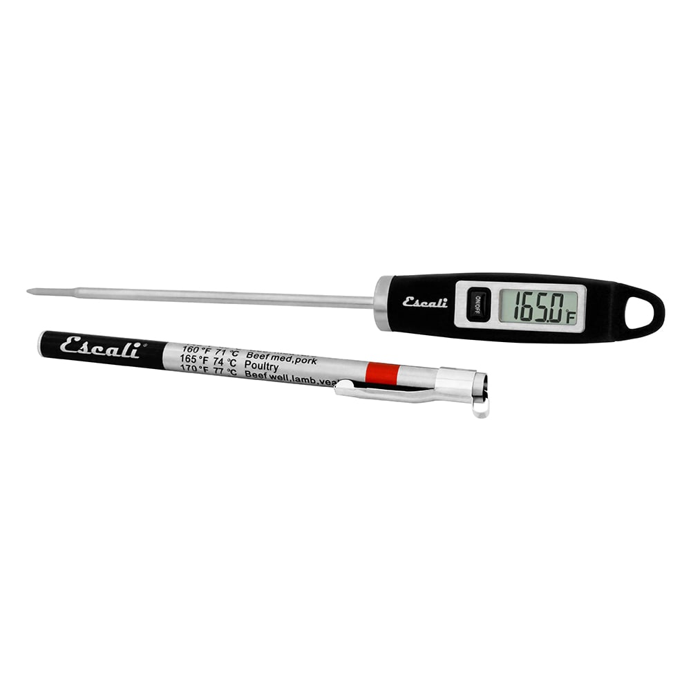 094-THDGBK Escali 4 3/4" Digital Thermometer w/  49° to 392°F Temperature Range, Black