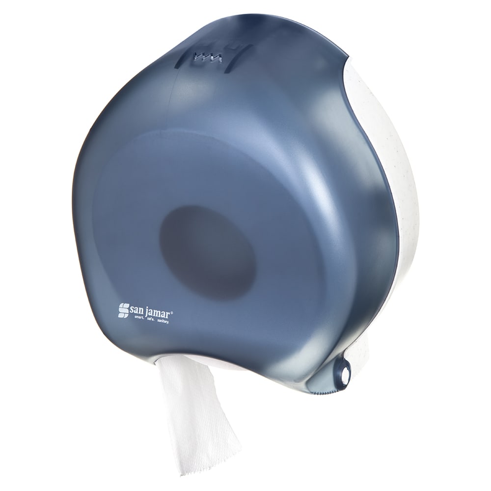 094-R2000TBL 9" Single Jumbo Toilet Tissue Dispenser, Classic, Transparent Blue