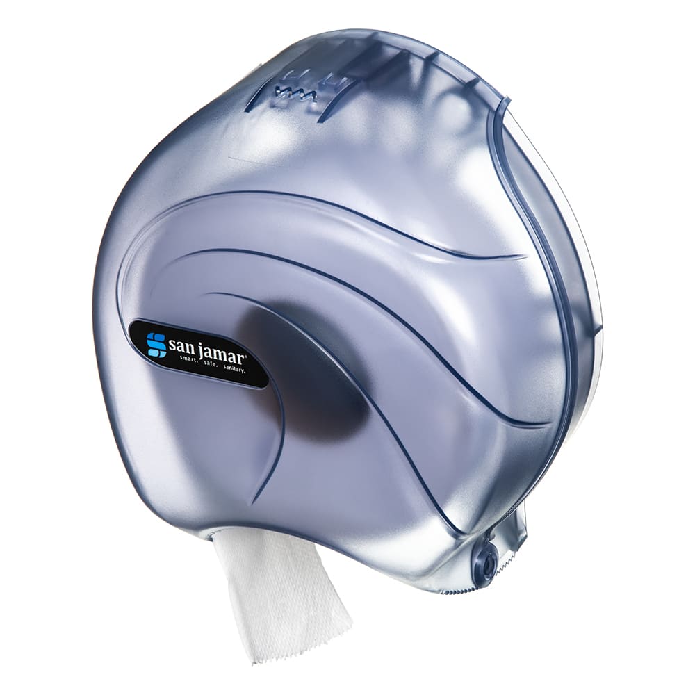 094-R2090TBL 9" Single Jumbo Toilet Tissue Dispenser, Translucent Arctic Blue