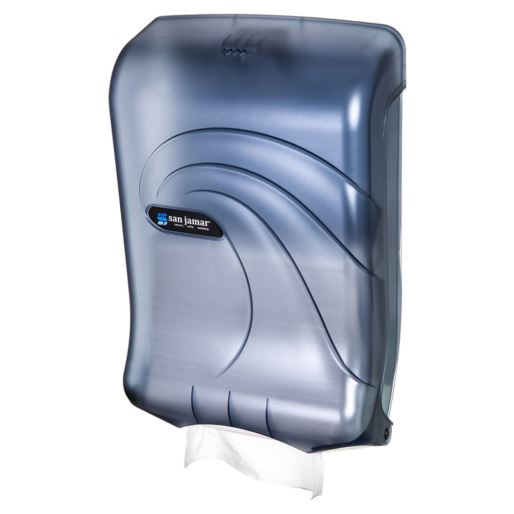 094-T1790TBL Wall Mount Paper Towel Dispenser for C Fold or Multifold - Plastic, Arctic Blue