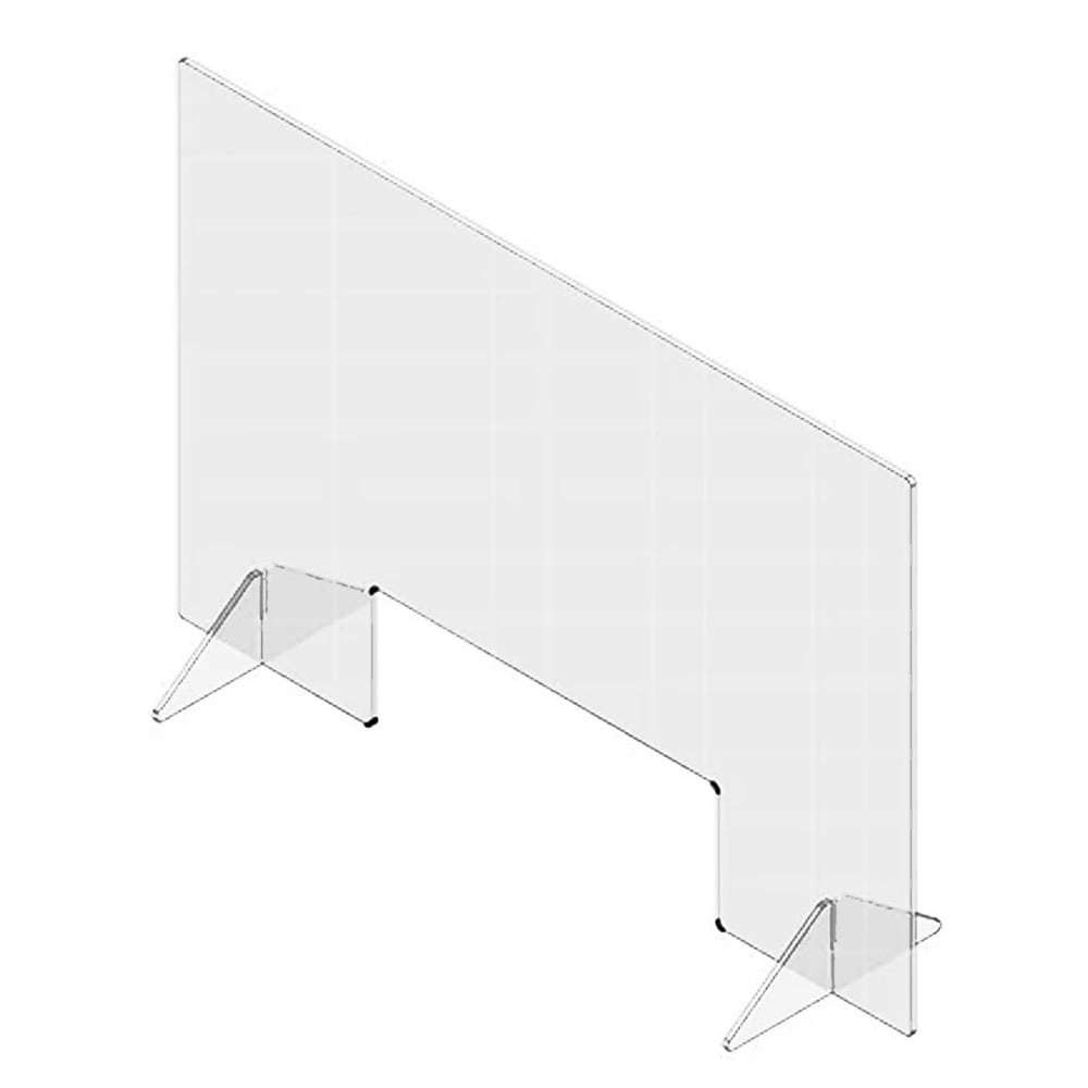 Spring USA SFPT2436 Countertop Safety Barrier w/ Pass Thru Window - 36"W x 23 3/4"H, Acrylic, Clear