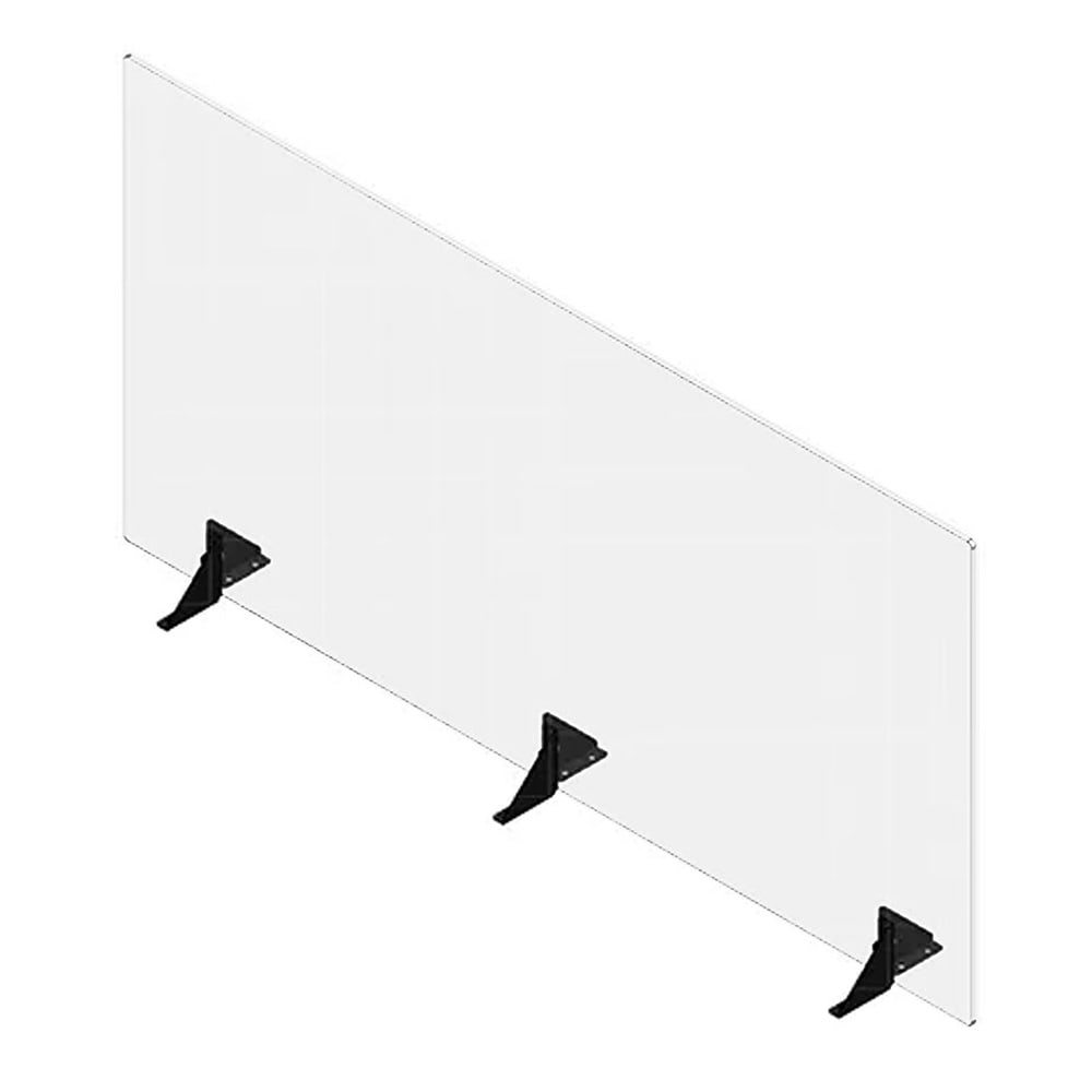 Spring USA SFTS2448 Countertop Safety Barrier w/ Pass Thru Window - 48"W x 24"H, Acrylic, Clear