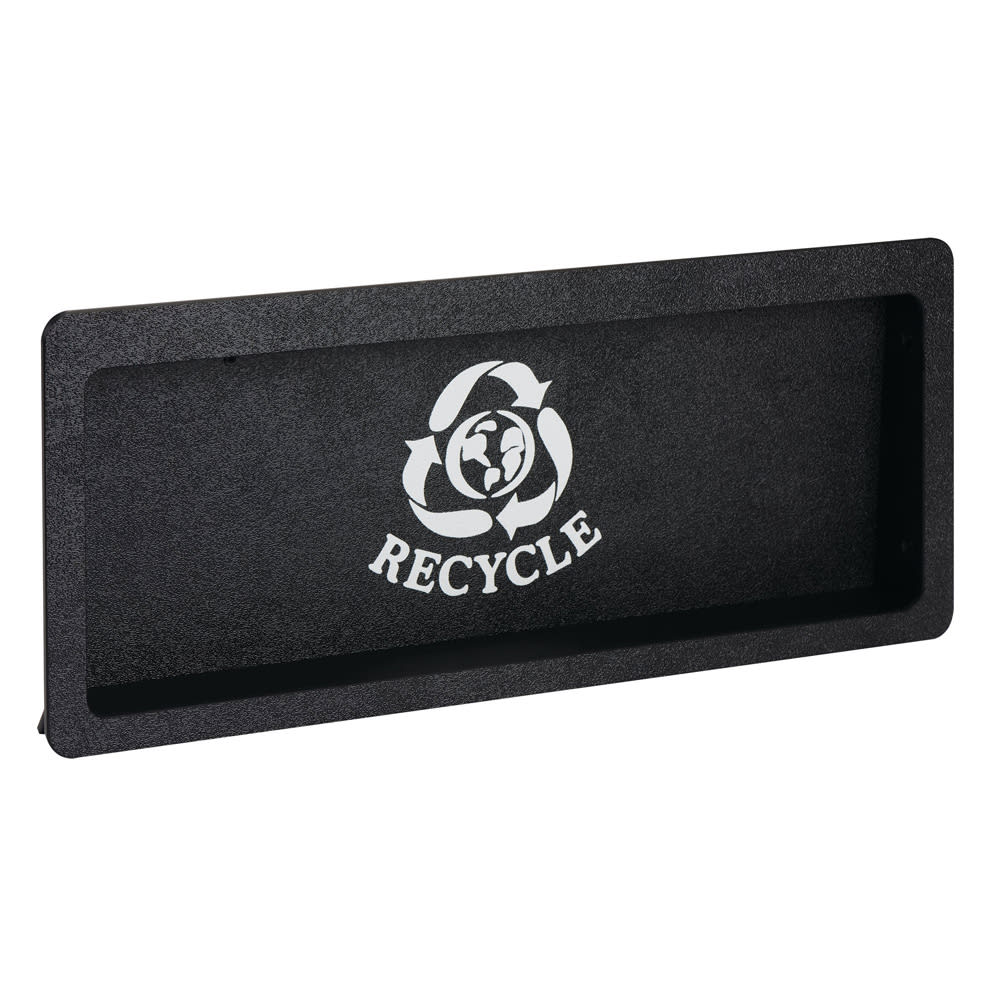 472-FMRD3BT Built In Trash Door w/ Recycling Symbol Faceplate - 17 5/8"W x 7 1/2"H, Pla...