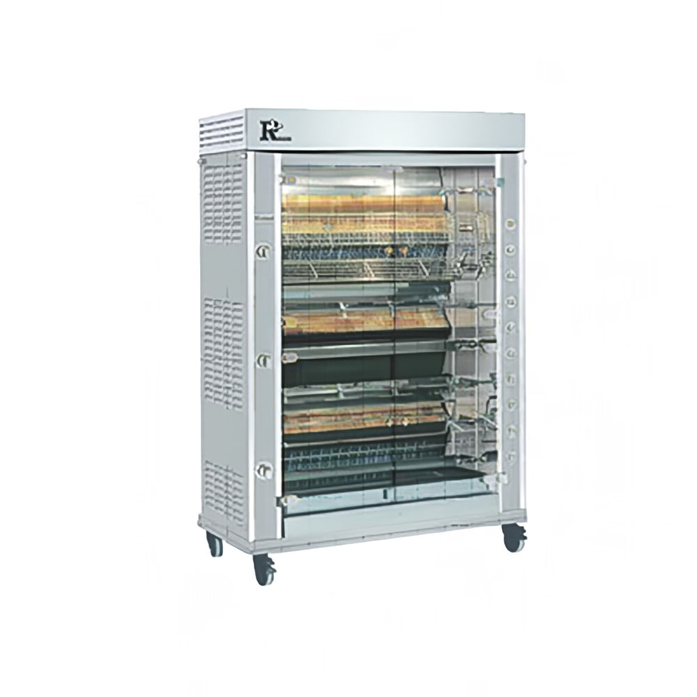 Rotisol USA GF1375-8G-SS Gas 8 Spit Commercial Rotisserie w/ 48 Bird Capacity, Natural Gas