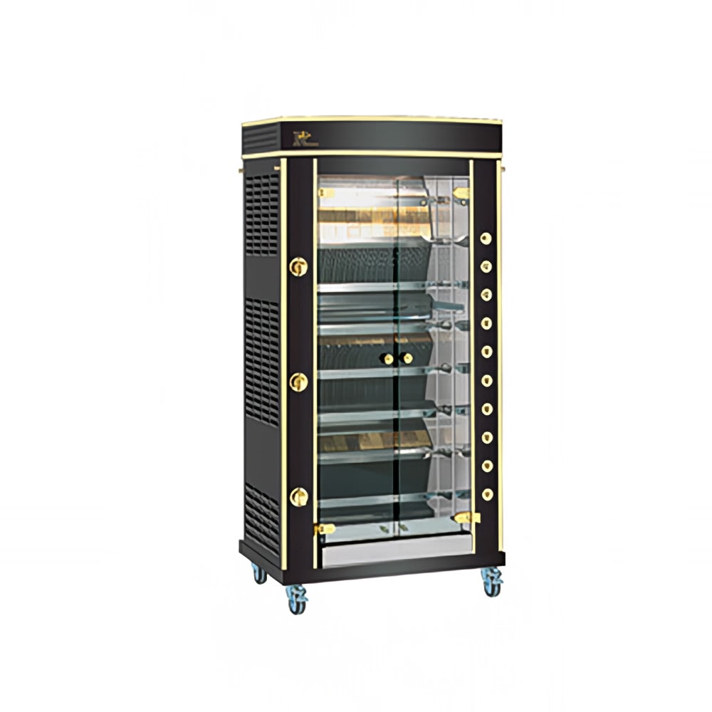 Rotisol USA GF975-8G-LUX Gas 8 Spit Commercial Rotisserie w/ 24 Bird Capacity, Natural Gas