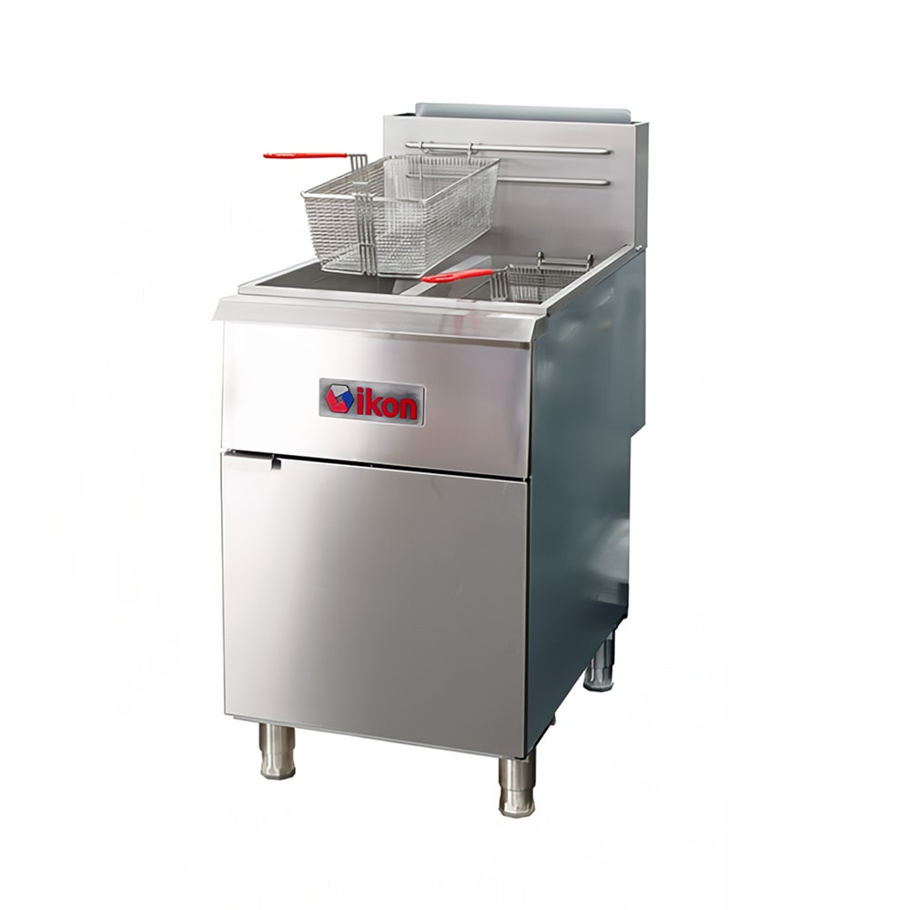 IKON IGF-40/40-LP Gas Fryer - (1) 40 lb Vat, Floor Model, Liquid Propane
