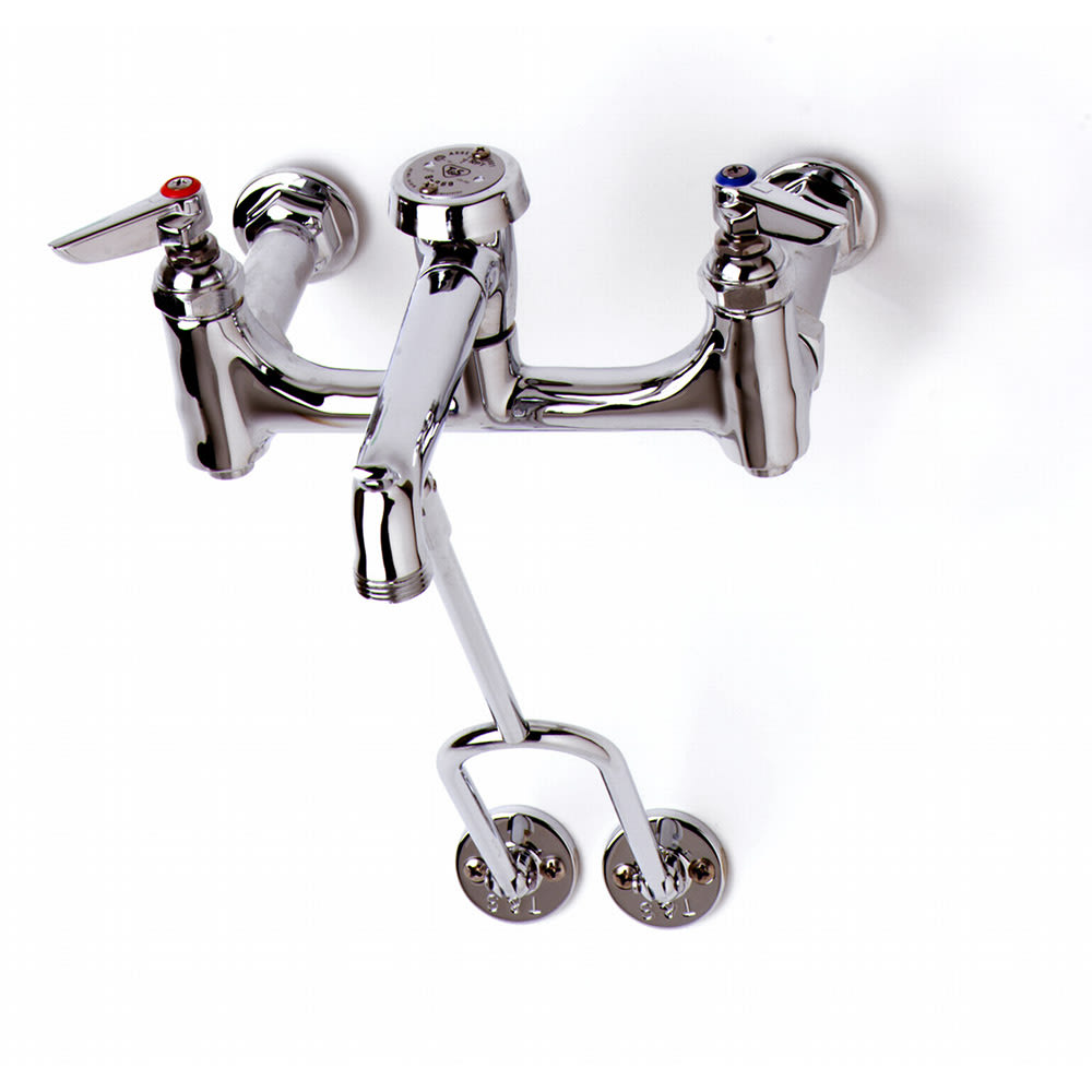 064-B0655BSTP Service Sink Faucet, 11 5/8 in Wall to Outlet Center, Polished Chrome