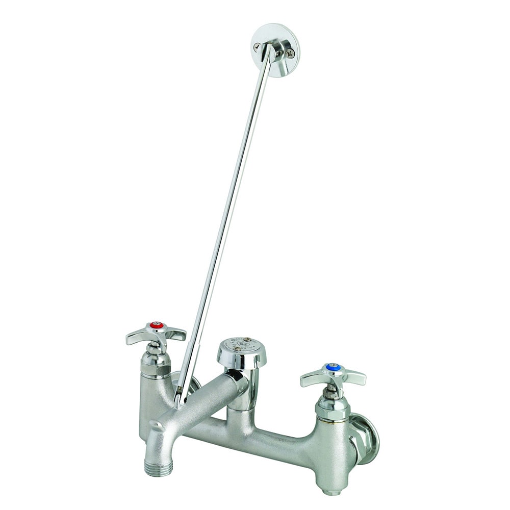 064-B2492 Splash Mount Service Sink Mixing Faucet w/ 4-Arm Handles