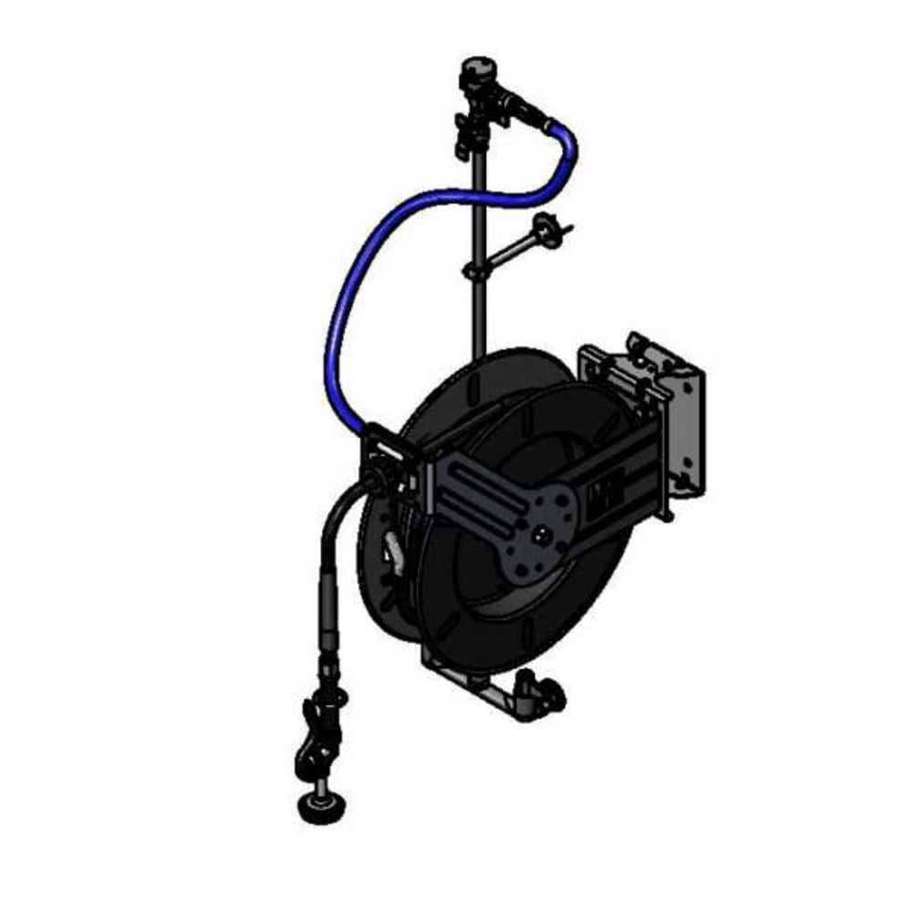 064-5HR24201WE1 Open Hose Reel Assembly w/ 50 ft Hose & Mixing Faucet, 1/2" Female Inlet...