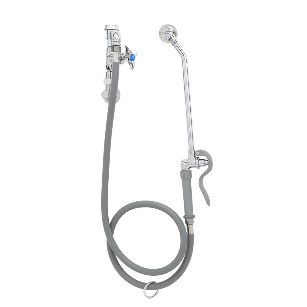 064-B0678 Wall Mount Bedpan Washer w/ 5' Hose & 4-Arm Handle