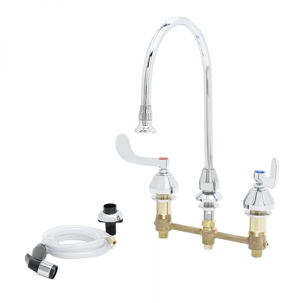 064-B2347 Kitchen Faucet with Spray Hose, 8 in O.C.