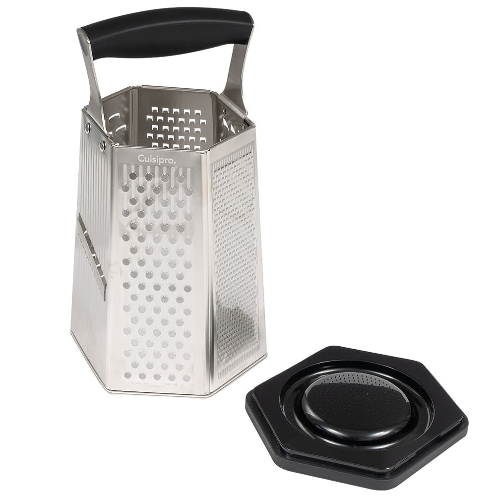 Worallymy Stainless Steel Box Grater Multi-function 6-Sided Grater