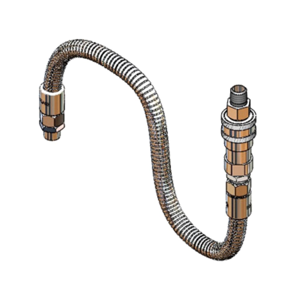 064-B143303 20" Flex Hose Assembly w/ 3/8" Male/Male Connections - 3/8" Male Conne...