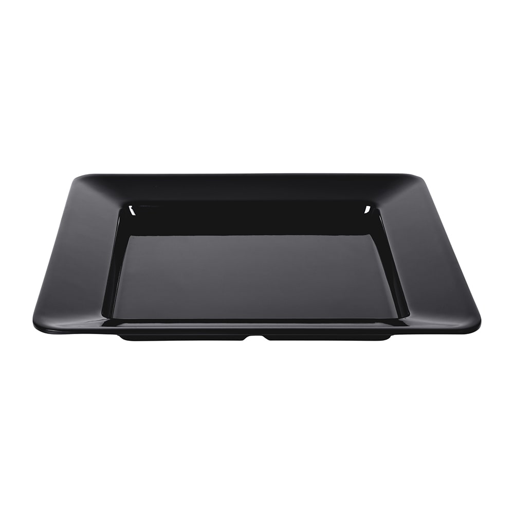 701-B12B 12" Square Melamine Dinner Plate, Black