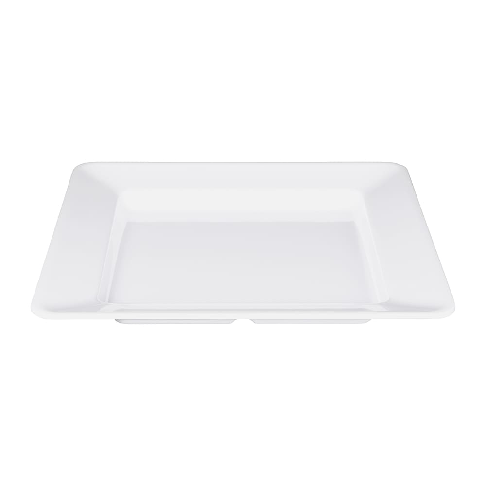 701-B12W 12" Square Melamine Dinner Plate, White
