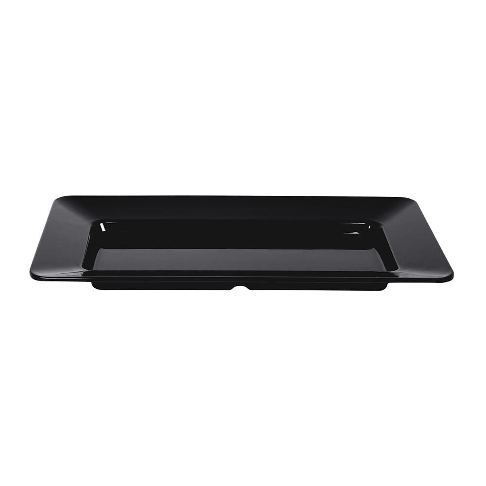701-B815RCB Rectangular Melamine Dinner Plate - 15" x 8", Black