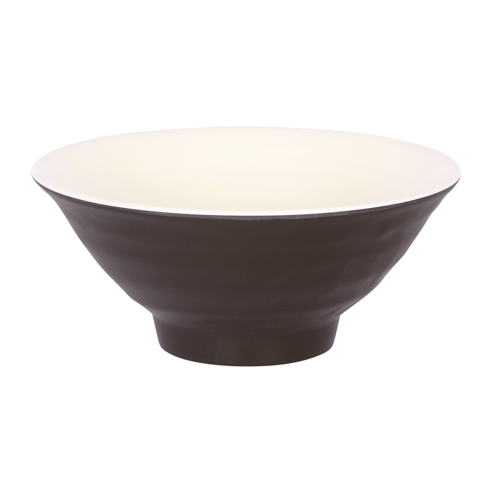 Elite Global Solutions D1006RR-AW/CH 20 oz Melamine Bowl, Antique White/Chocolate