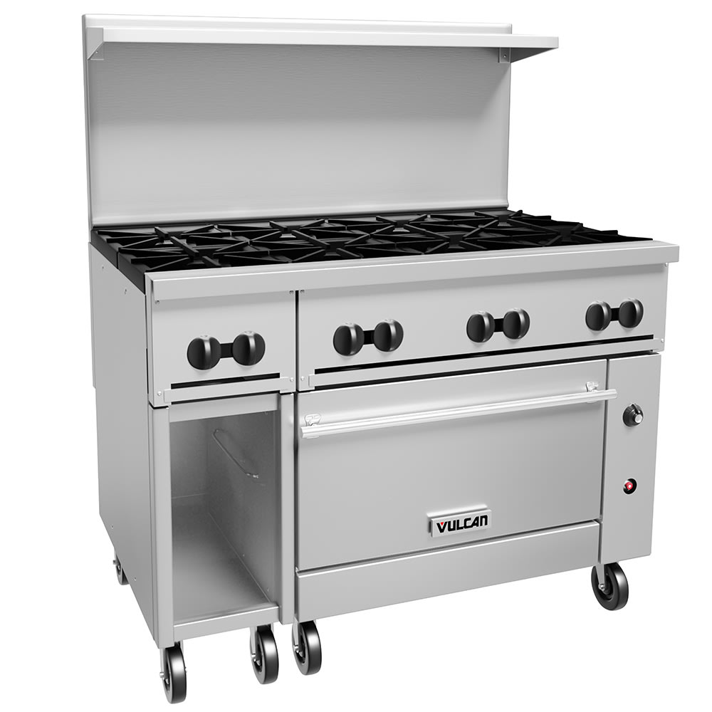 207-48C8BLP 48" 8 Burner Gas Range w/ Convection Oven, Liquid Propane