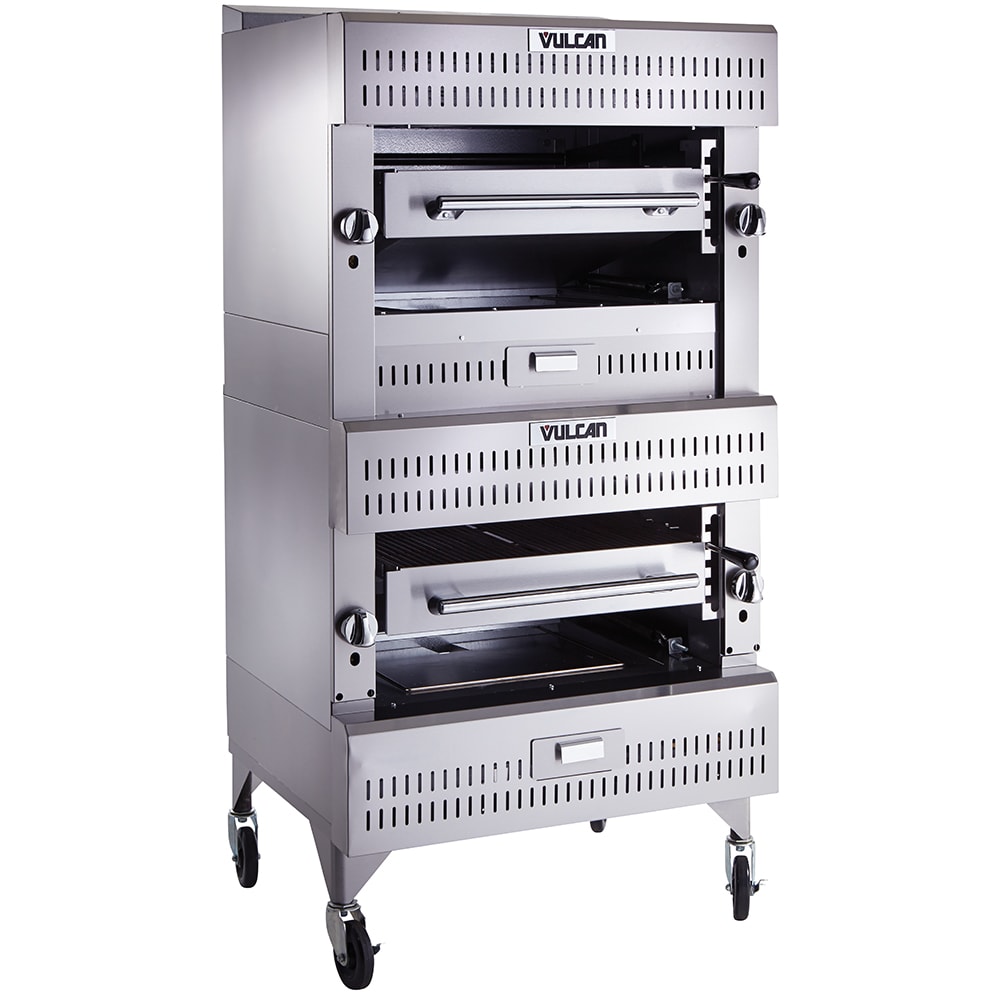 207-VIR2NG Deck Broiler - Double Deck Burners, (2)25 1/2" x 24 1/2" Cooking Grids, Stai...