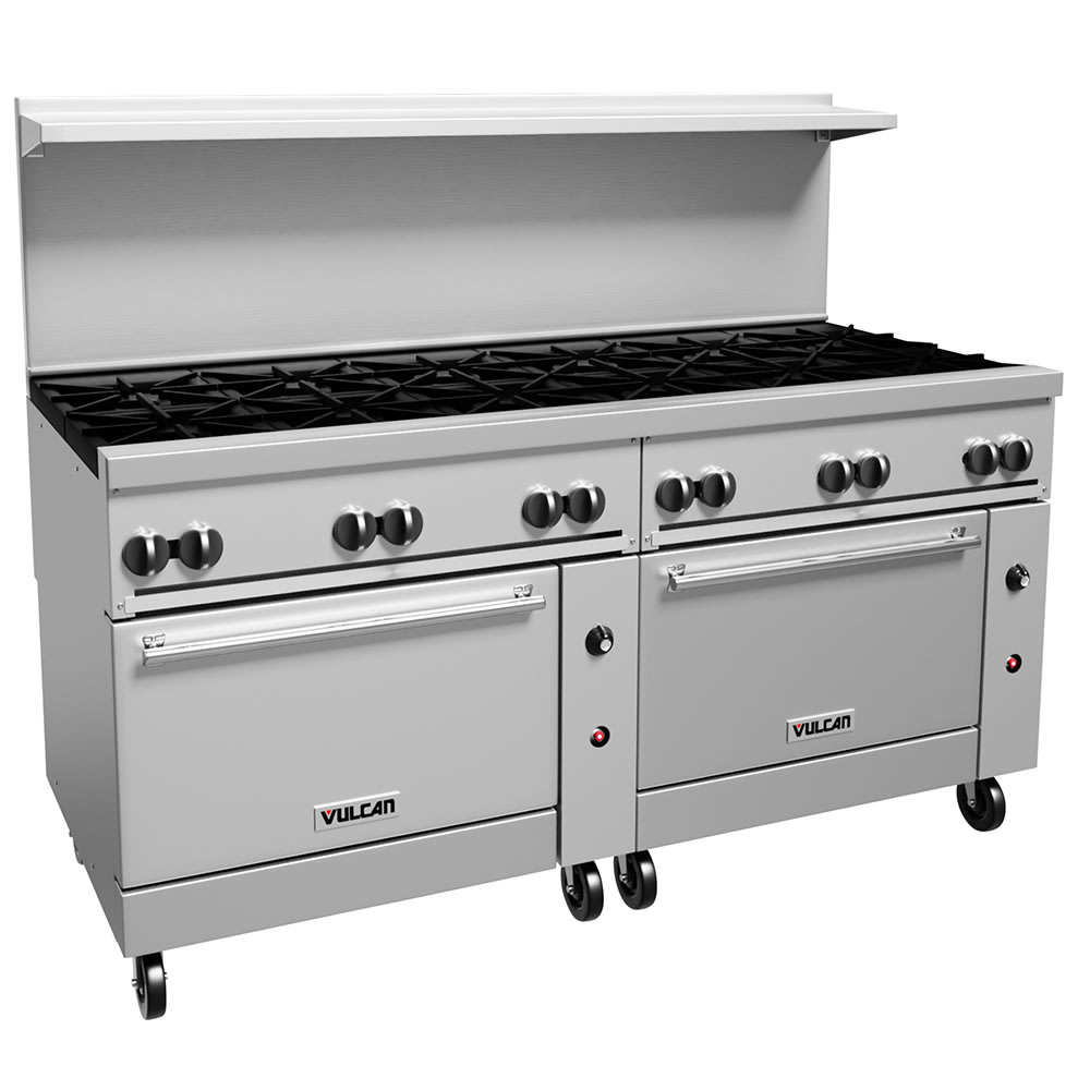 207-72SS12BNG 72" 12 Burner Gas Range w/ (2) Standard Ovens, Natural Gas