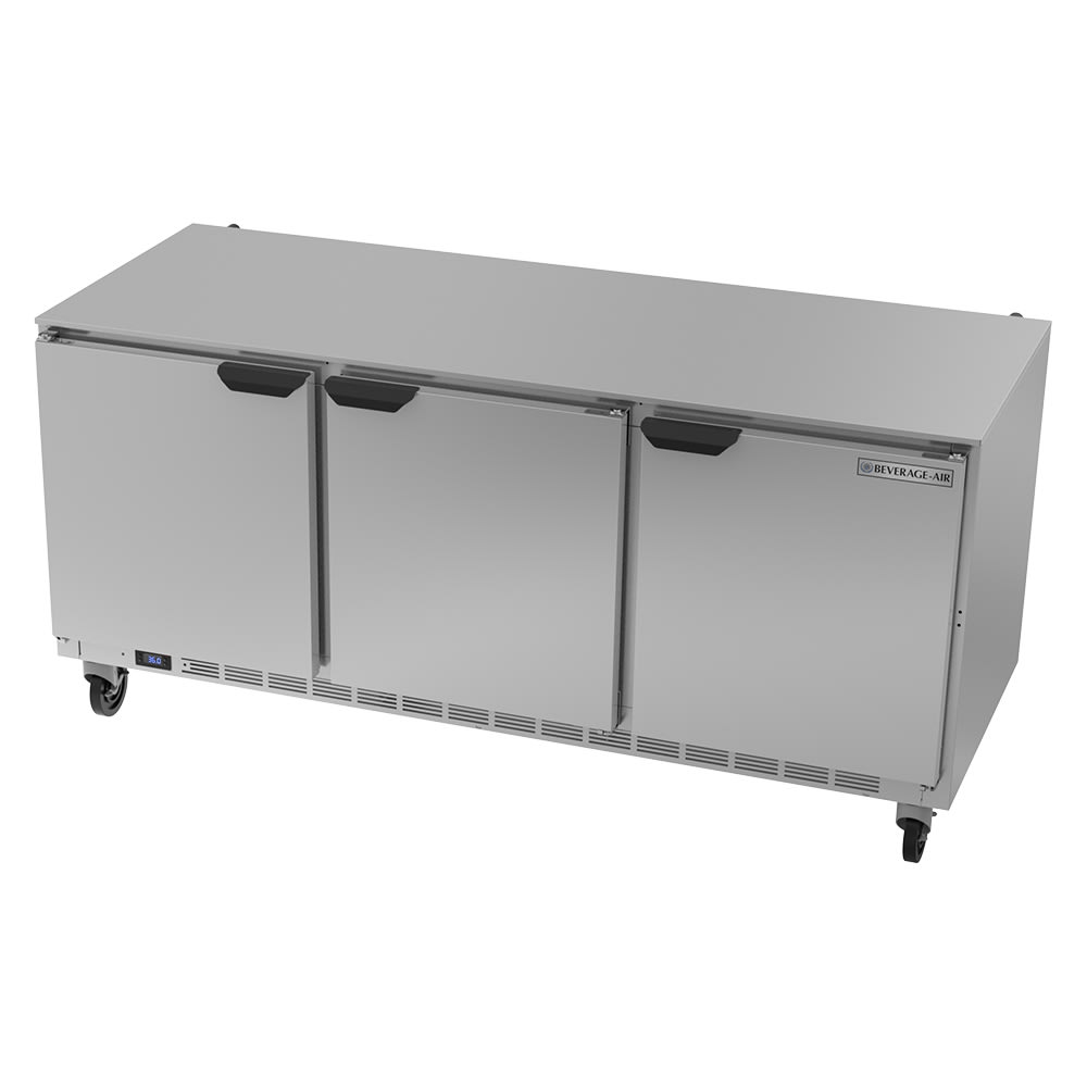 118-UCR72AHC 72" W Undercounter Refrigerator w/ (3) Sections & (3) Doors, 115v