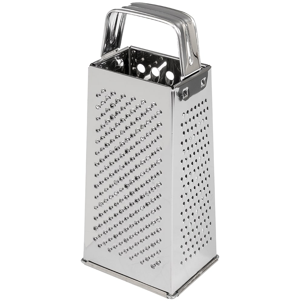 158-3199 Square Cheese Grater, 2 Grating & 2 Slicing Surfaces, Stainless