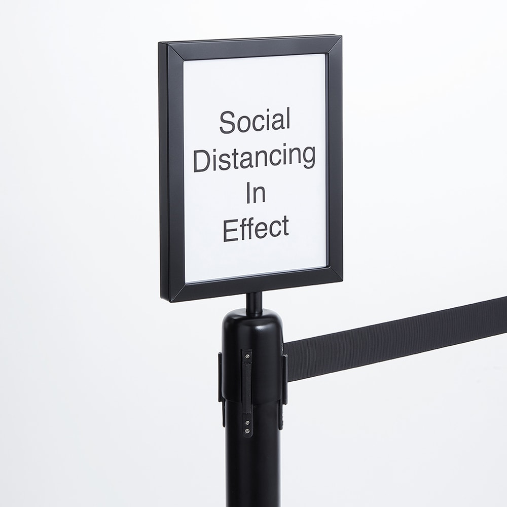 166-RBSIGNBL Double Sided Sign for RBSBL - 8 1/2"W x 11"H, Steel, Black