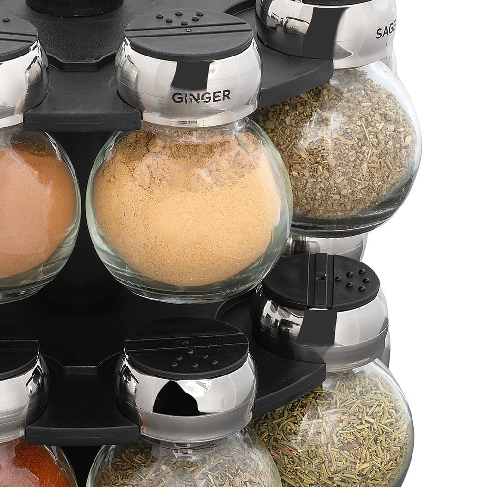 Jar Labeled Orbit Rack Kitchen Utensils Seasoning Spice Tools