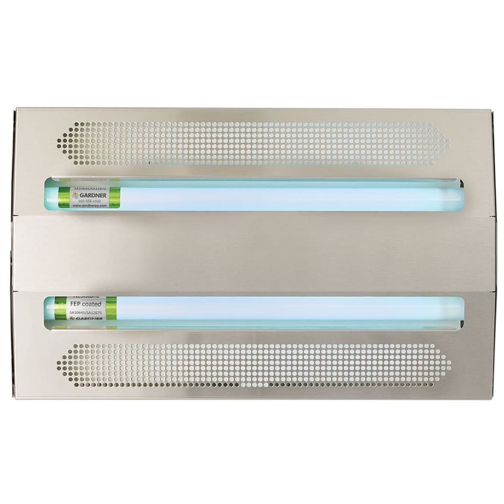 477-FL215S Wall Mount UV Insect Light Trap w/ Glueboard - 1500 sq ft Range, Stainless Steel