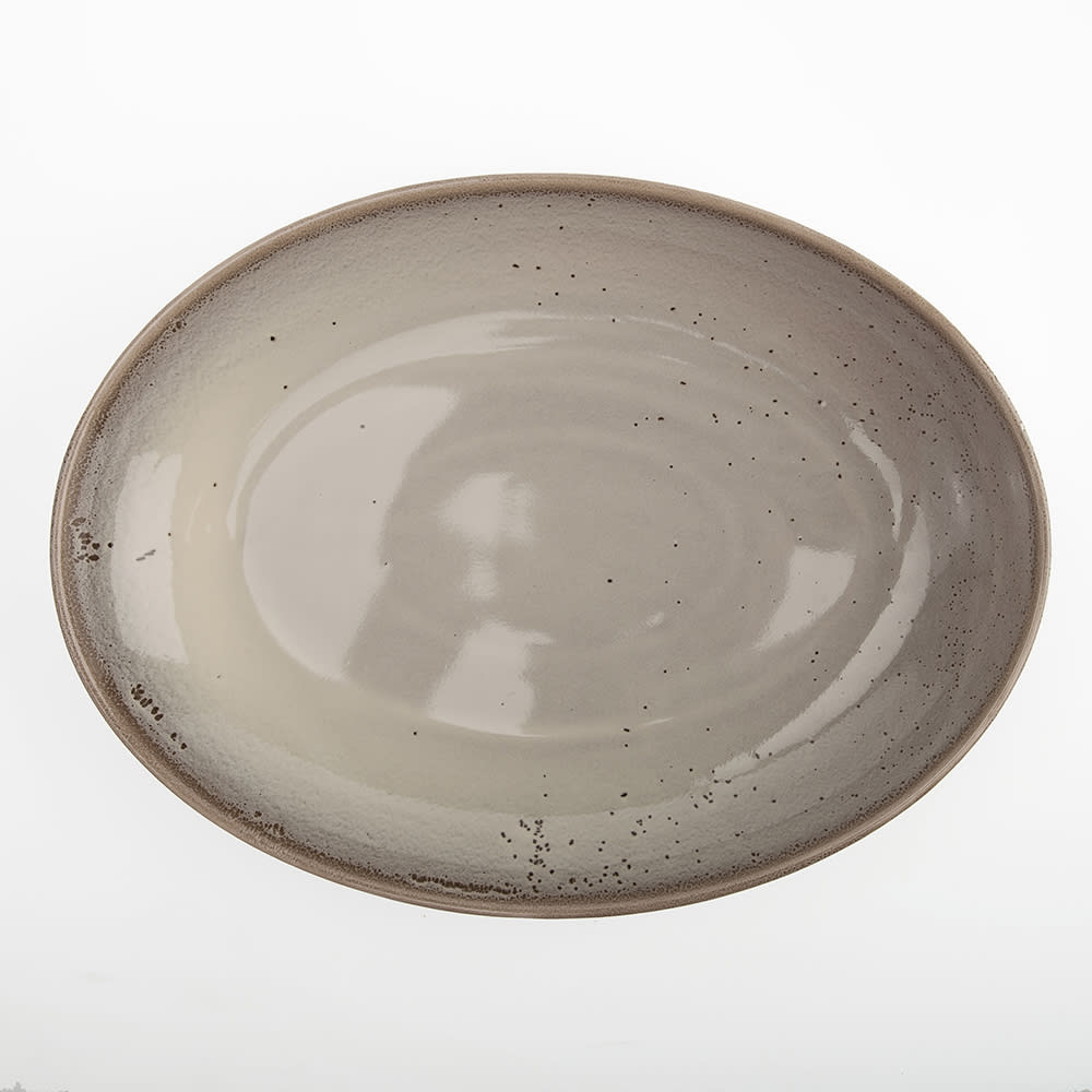 324-F1493015789 52 oz Oval Terra Verde Bowl - Porcelain, Natural