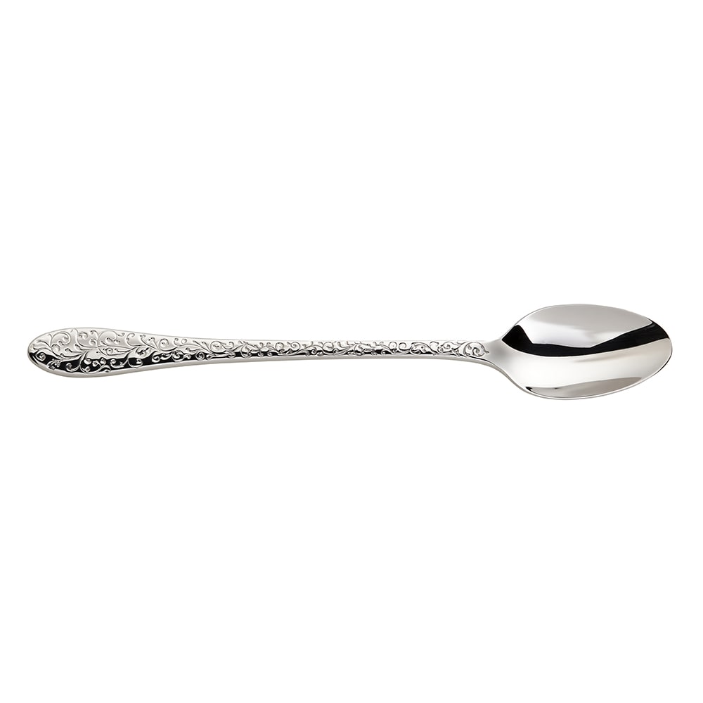 324-T638SITF 7 2/5" Iced Teaspoon with 18/10 Stainless Grade, Ivy Flourish Pattern