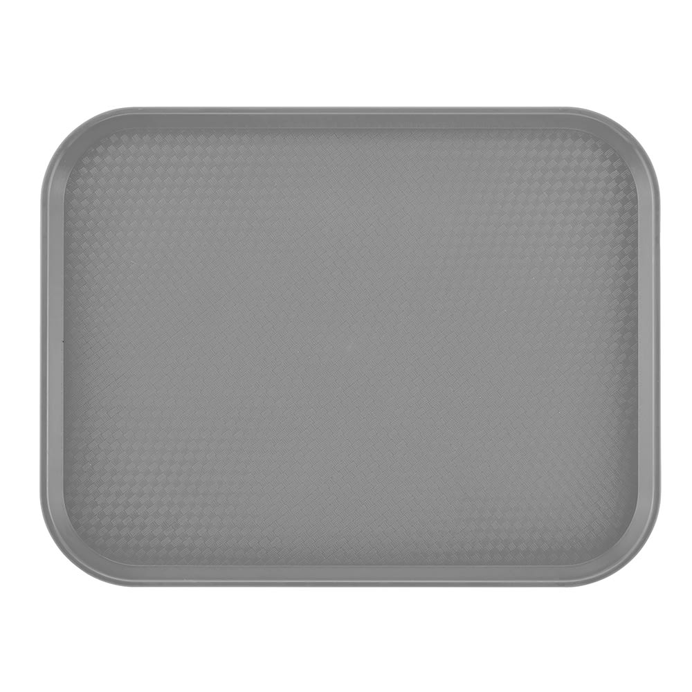 144-1216FF107 Plastic Fast Food Tray - 16 1/10" L x 11 4/5"W, Pearl Gray