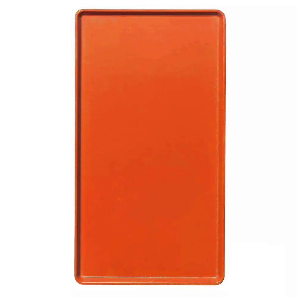 144-1216D222 Rectangular Dietary Tray - For Patient Feeding, 12" x 16", Orange Pizzazz