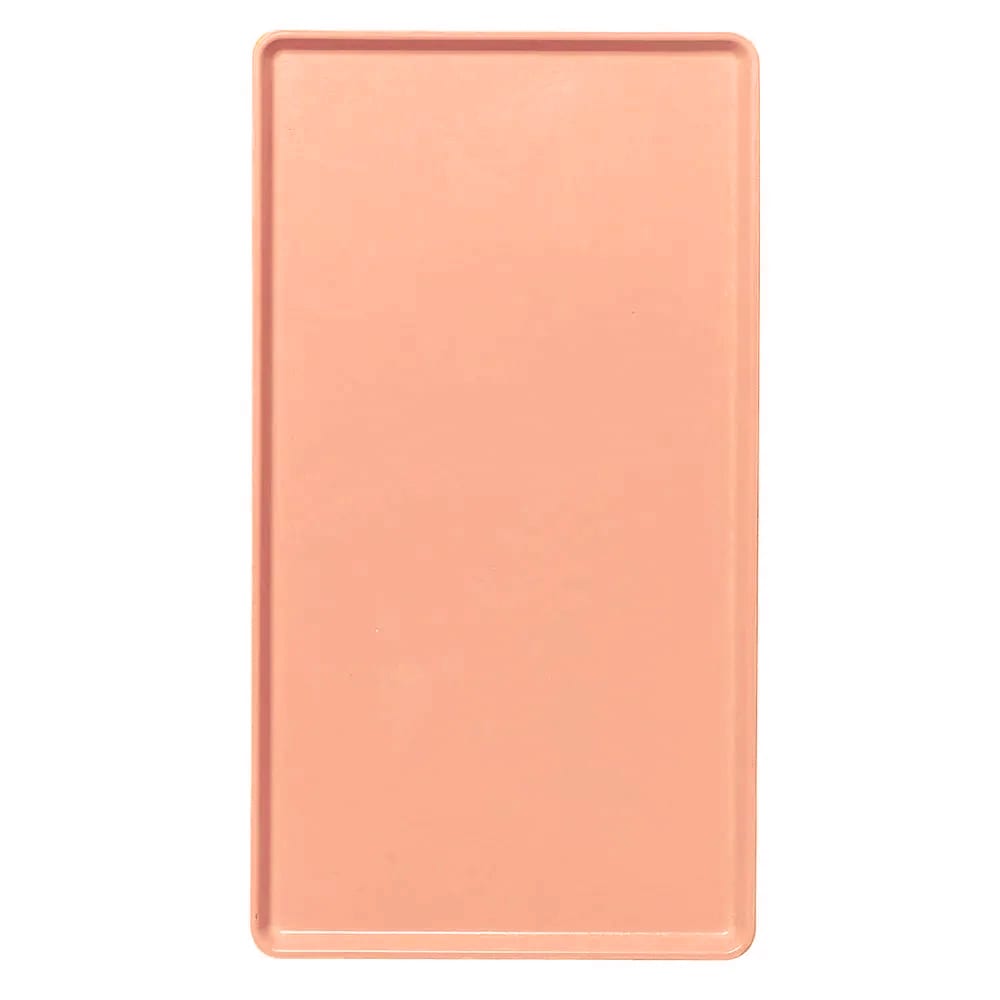 144-1222D117 Rectangular Dietary Tray - For Patient Feeding, 12" x 22", Dark Peach