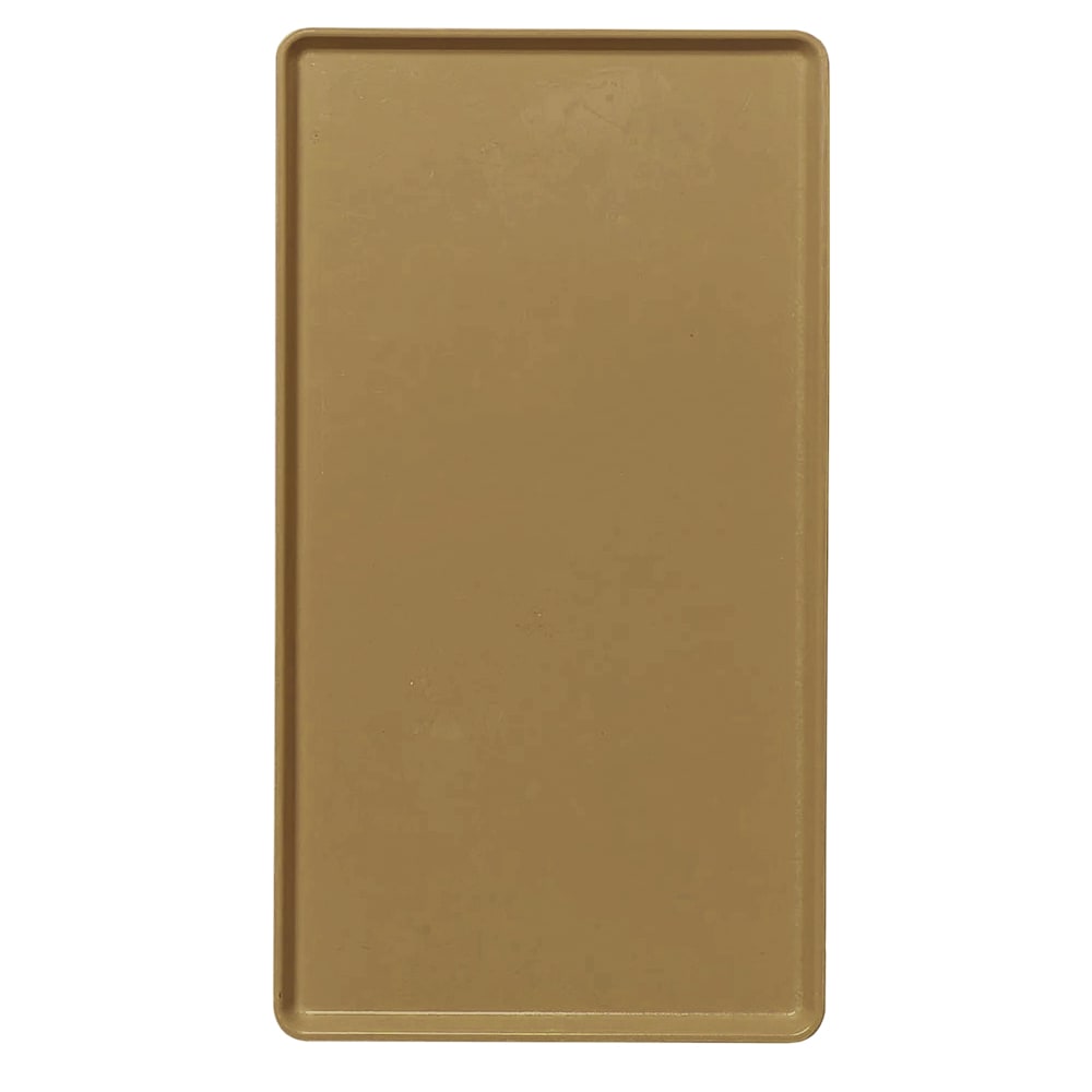 144-1222D513 Rectangular Dietary Tray - For Patient Feeding, 12" x 22", Bay Leaf Brown