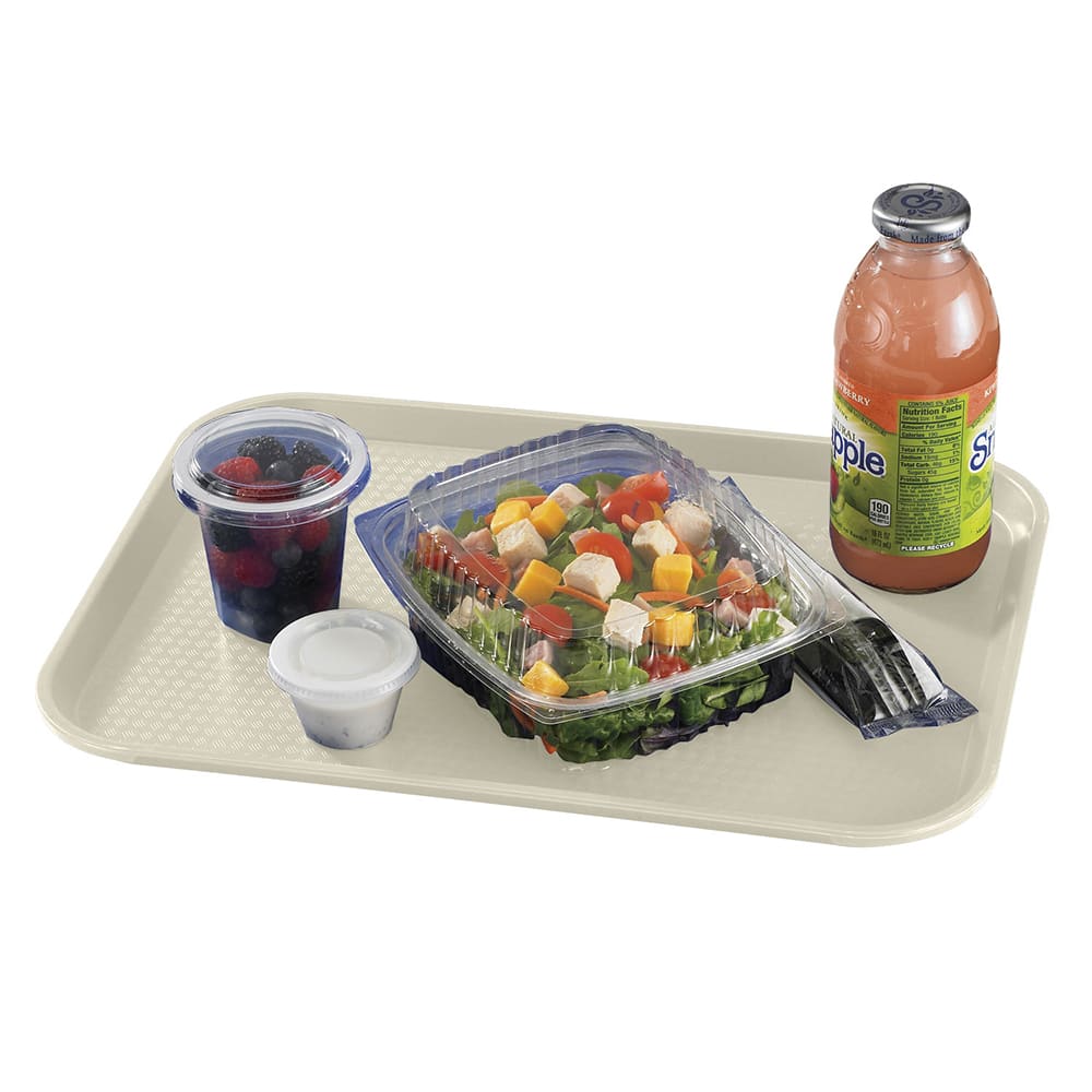 144-1216FF106 Plastic Fast Food Tray - 16 1/10" L x 11 4/5"W, Light Peach