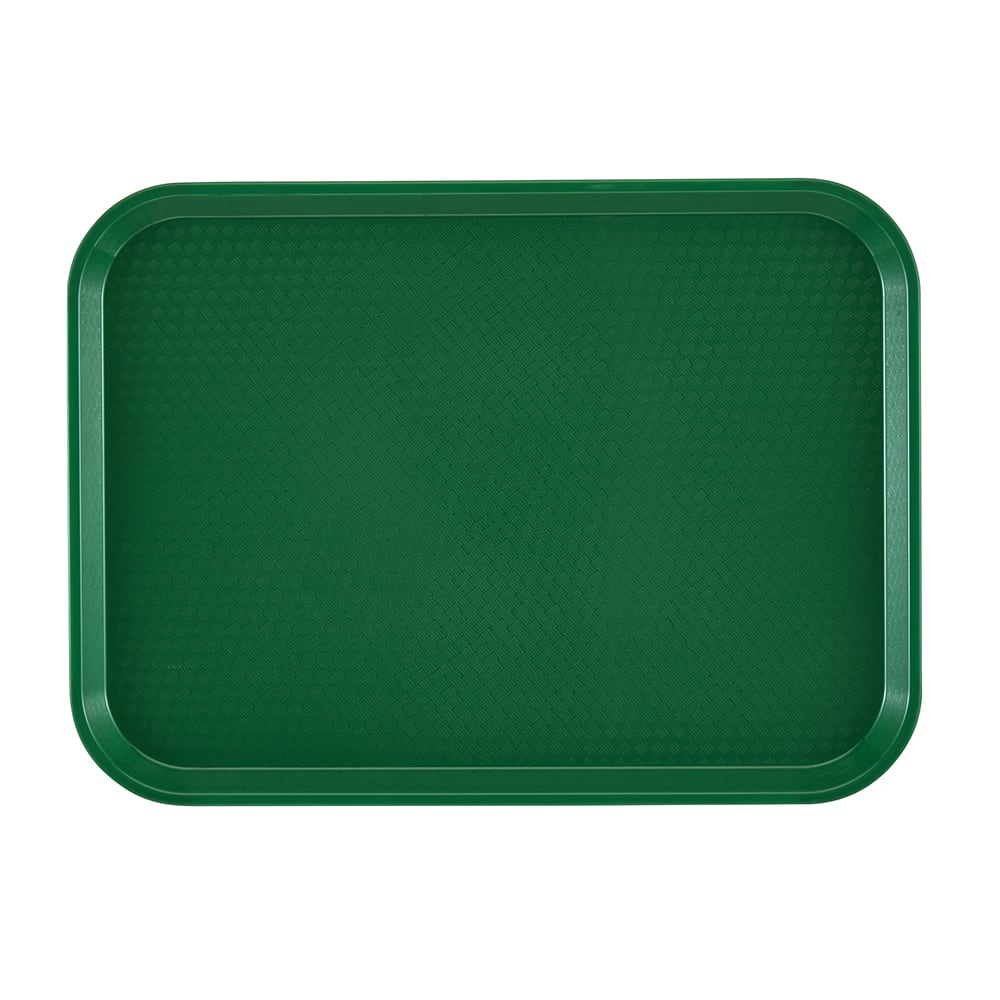 144-1216FF119 Plastic Fast Food Tray - 16 1/10" L x 11 4/5"W, Sherwood Green