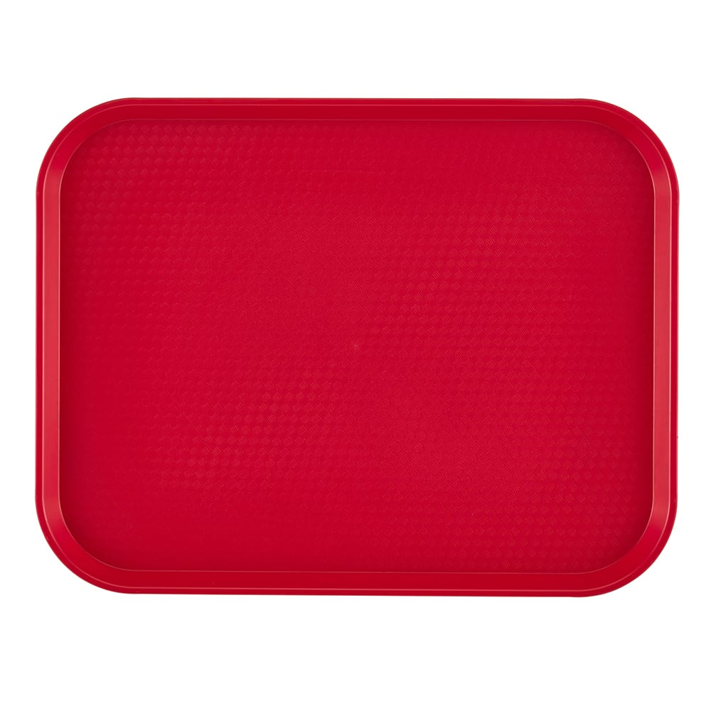 144-1216FF163 Plastic Fast Food Tray - 16 1/10" L x 11 4/5"W, Red