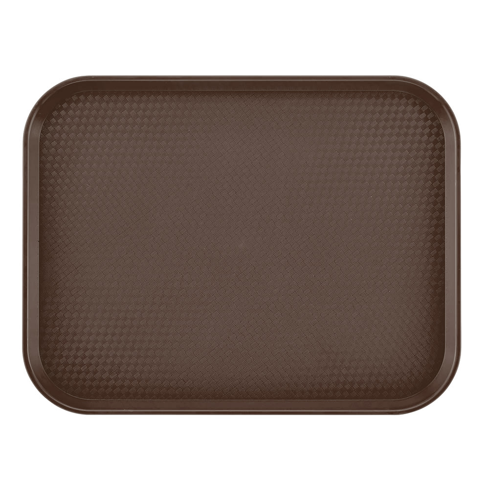 144-1216FF167 Plastic Fast Food Tray - 16 1/10" L x 11 4/5"W, Brown